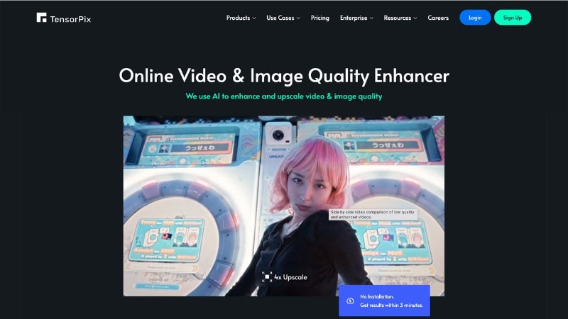 tensorpix comme alternative à topaz video