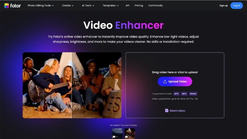 fotor comme alternative à topaz video