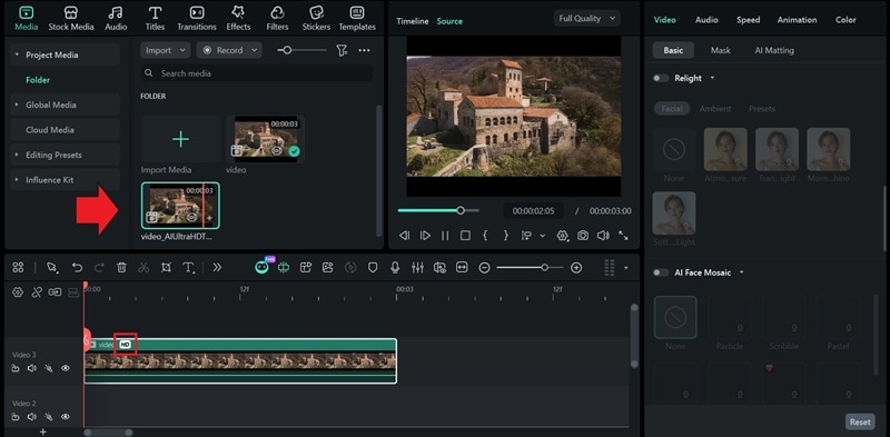 preview topaz ai video result