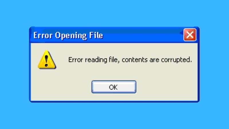 corrupted video file