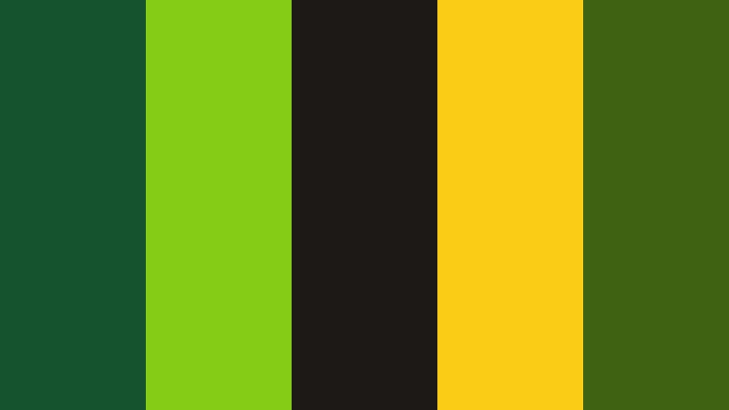 toxic ambition green character design color color palette with hex codes