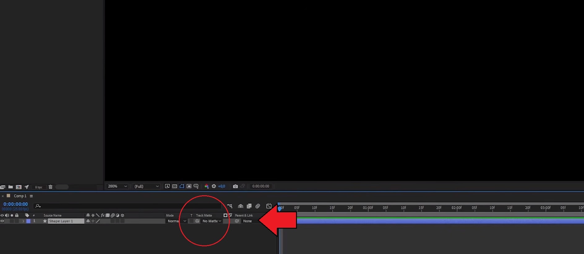 where track matte is in after effects
