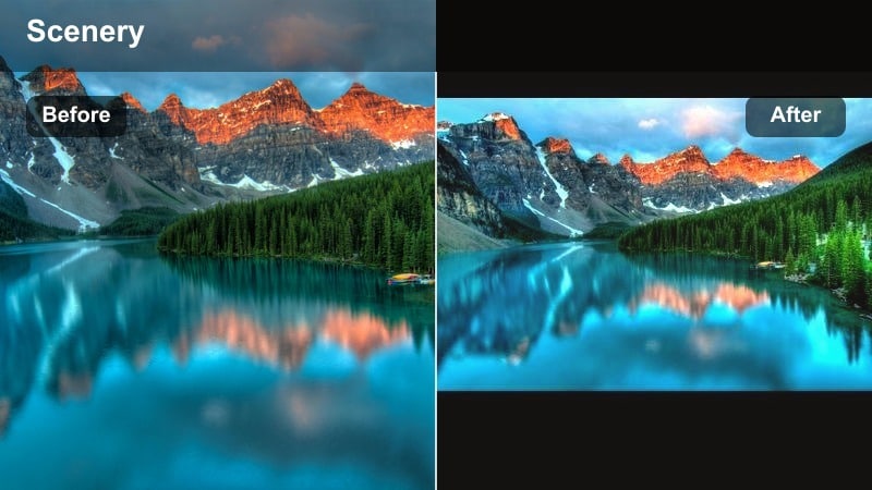 Traveler recording a hiking vlog in cool mountain tones