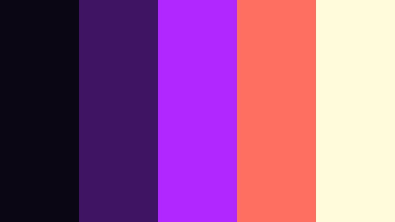 trailer title shock shadow scene purple color palette with hex codes