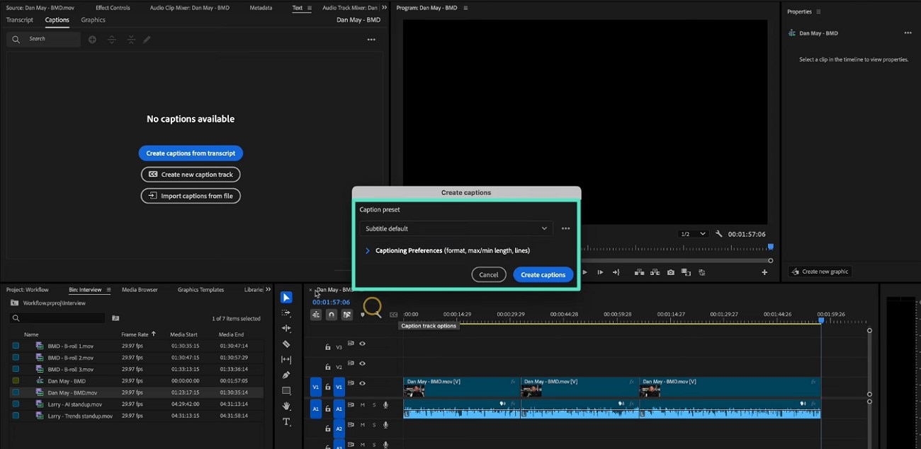 choose caption style and generate