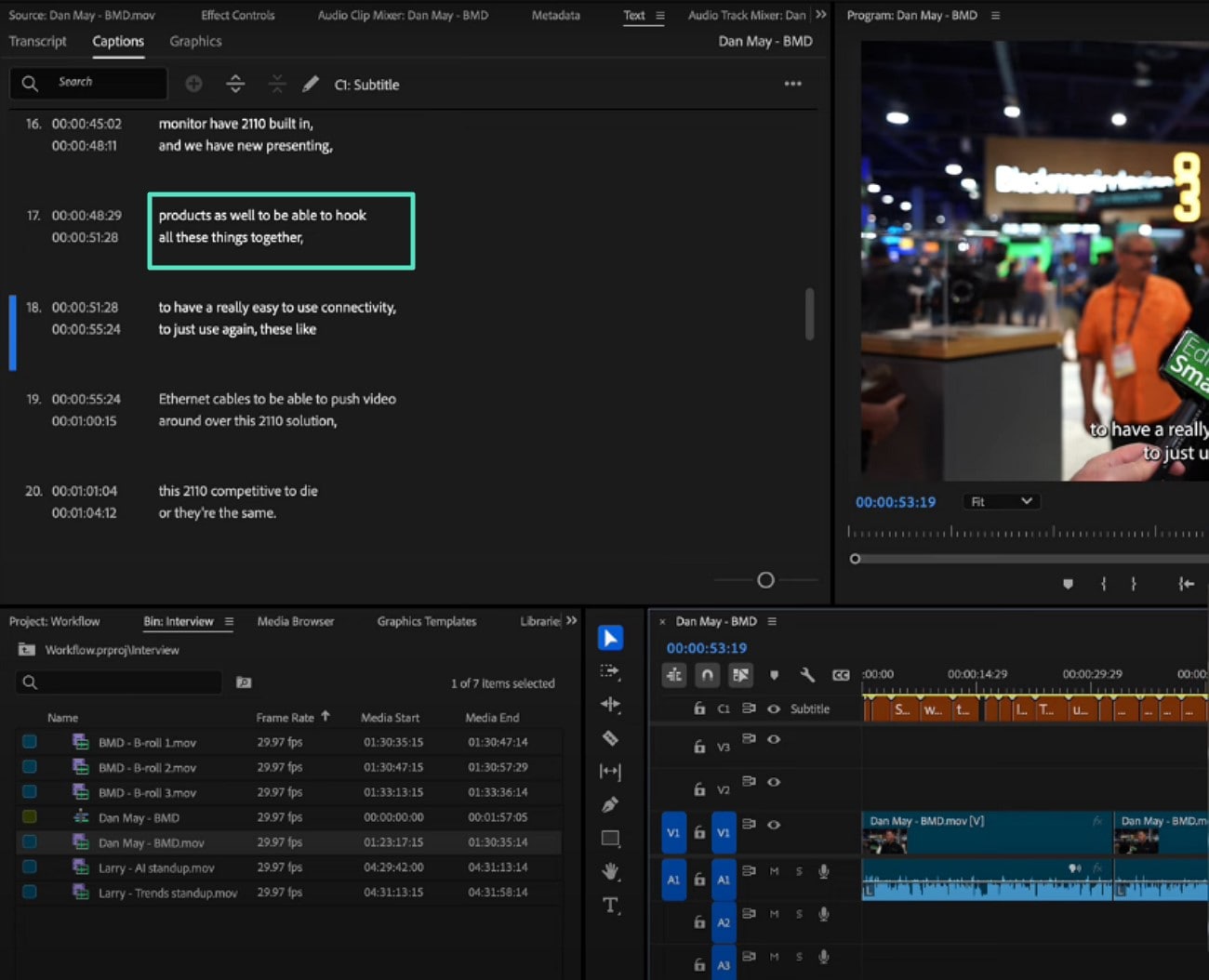 review and save video captions