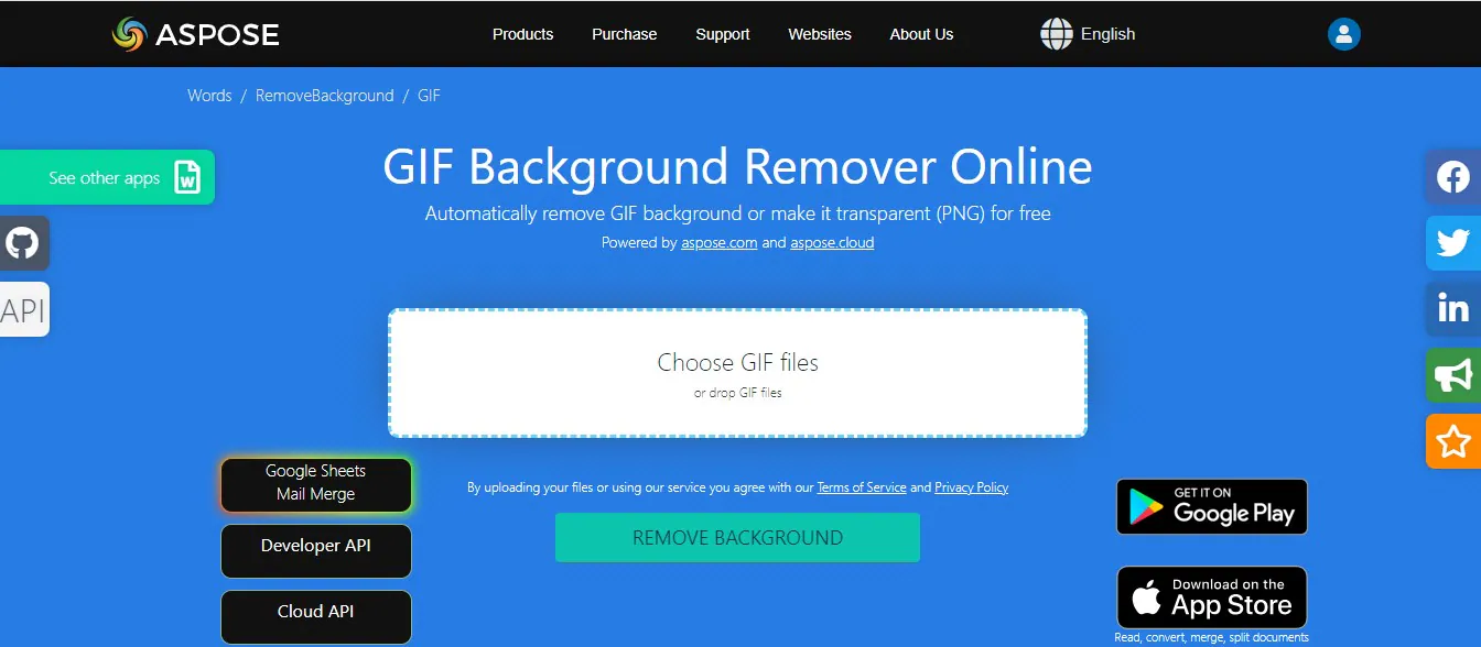 aspose gif background remover en línea