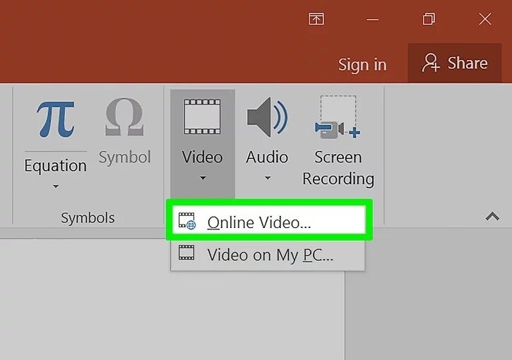 insert online video 