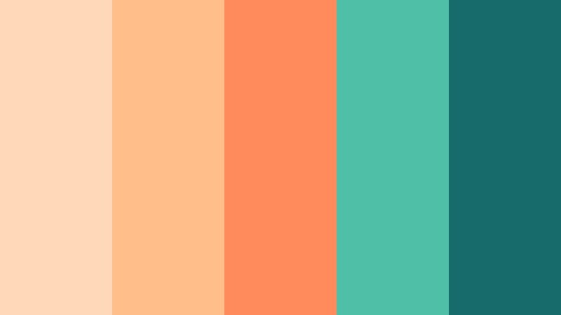 tropical apricot splash apricot cream color palette with hex codes