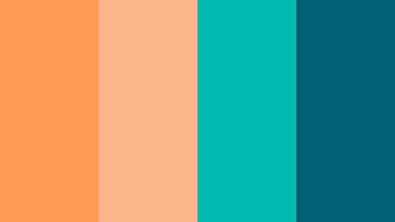 tropical apricot splash sunset apricot color palette with hex codes
