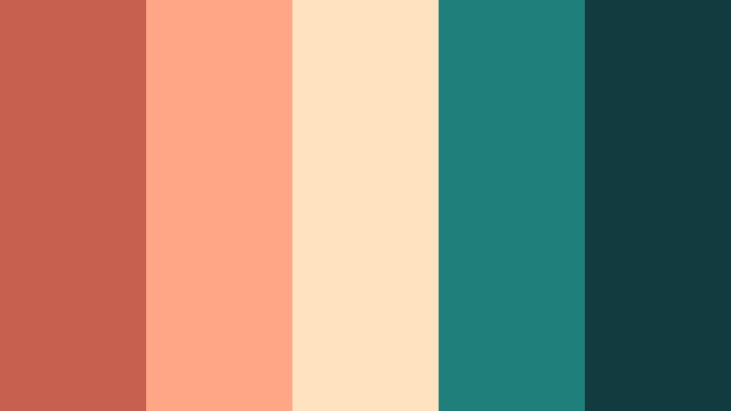 tropical clay splash coral clay color palette with hex codes