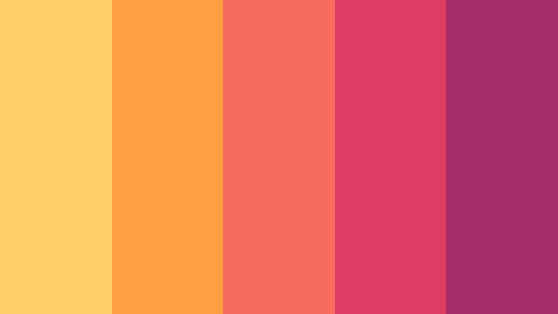 tropical flame analogous color color palette with hex codes