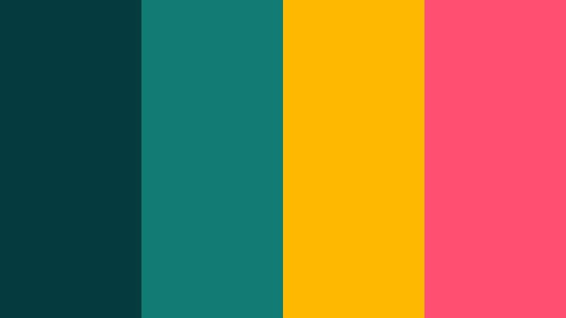 tropical night pulse dark teal green color palette with hex codes