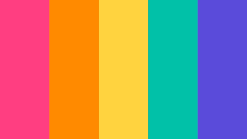 tropical pop bright color palette color palette with hex codes