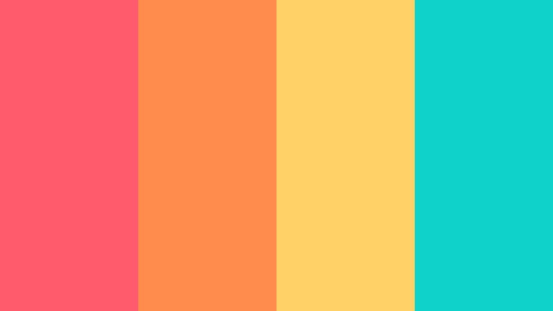 tropical reef pop coral reef pink color palette with hex codes