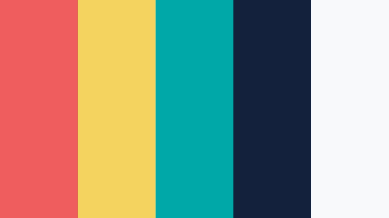 tropical signal triadic color color palette with hex codes