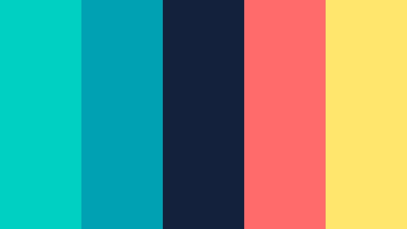 tropical studio neon radiant turquoise color palette with hex codes