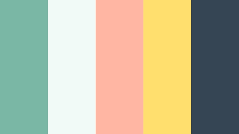 tropical studio pop misty jade color palette with hex codes