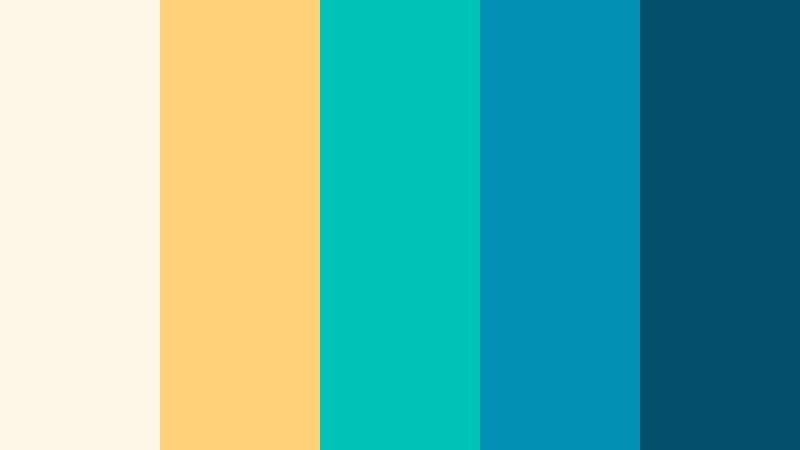 tropical surf burst ocean breeze color palette with hex codes