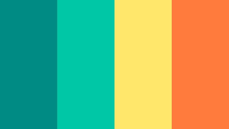 tropical wave punch aquatic jade color palette with hex codes