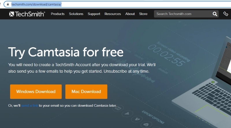 try camtasia for free