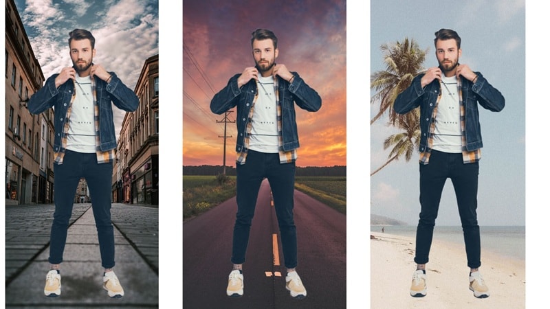 use same outfits with different backgrounds