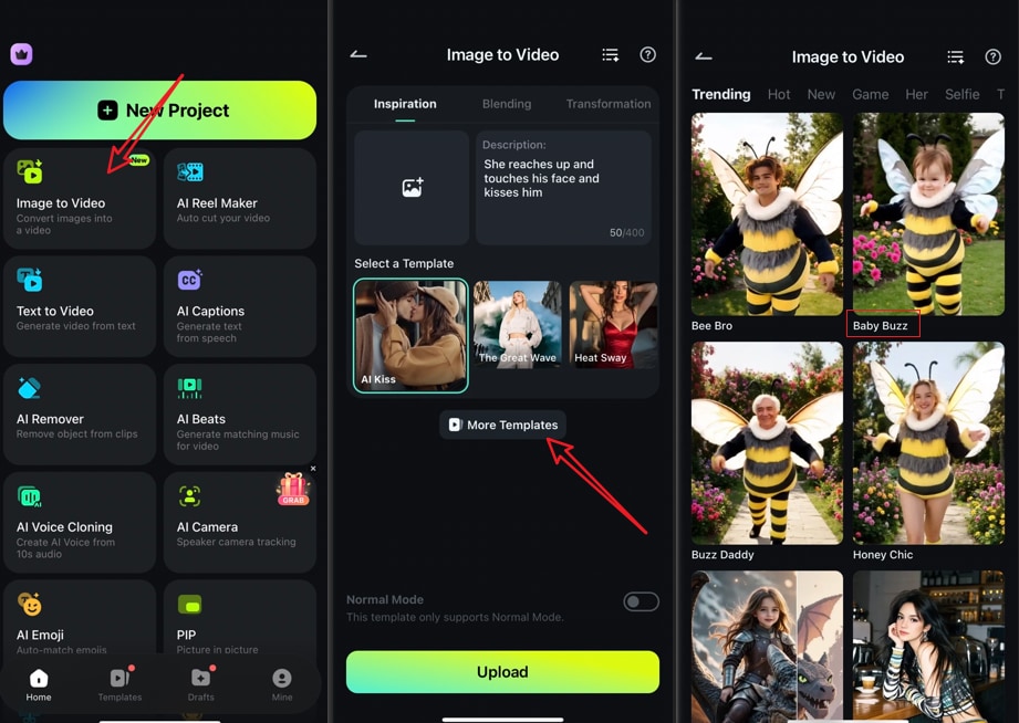turn baby into a bee with ai