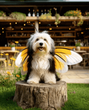 turn dog into a bee with ai
