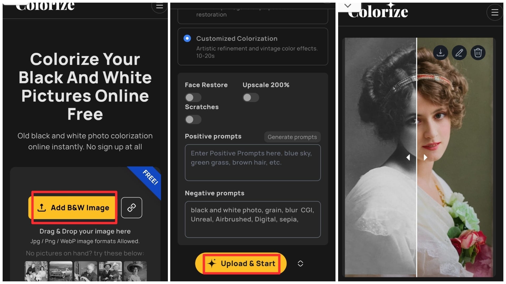 image colorizer online for free