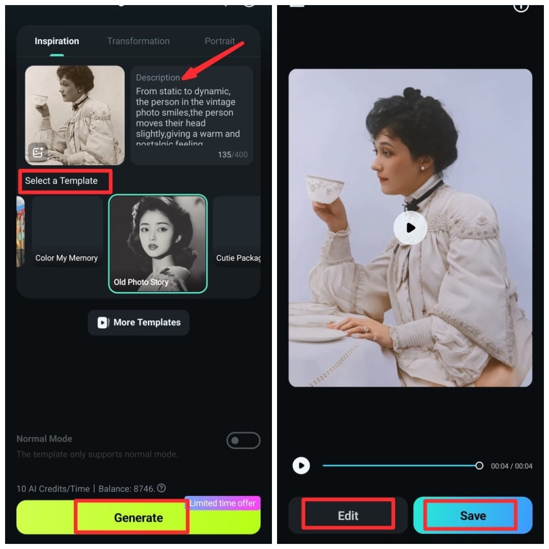 convert your old image to a video