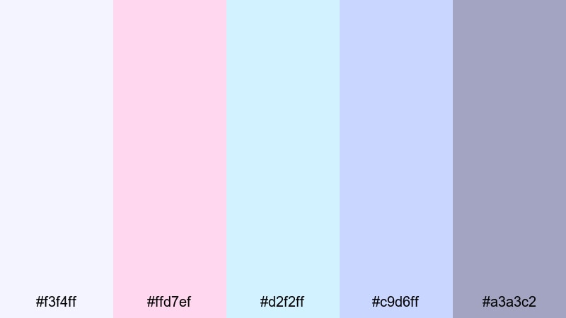 tv static soft fade retro 90s color palette with hex codes