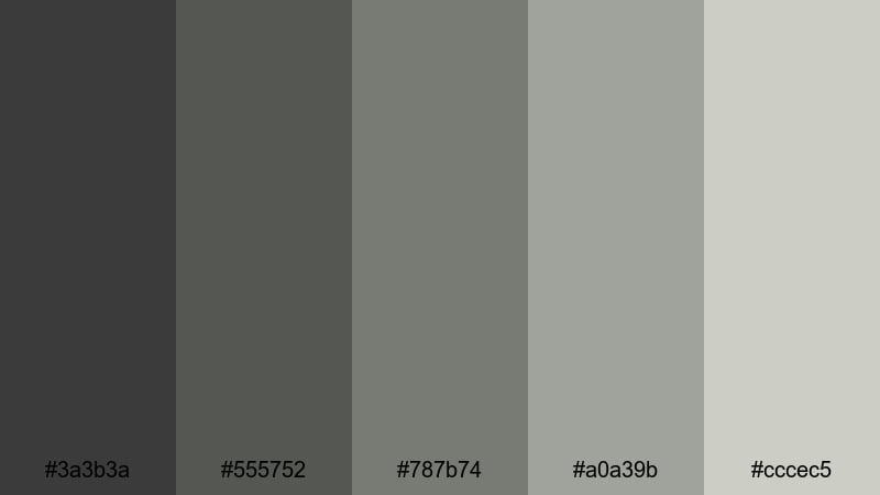 twilight alley haze drab color palette with hex codes