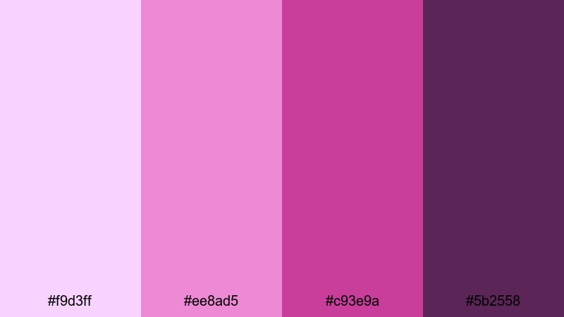 twilight berry haze red magenta color palette with hex codes