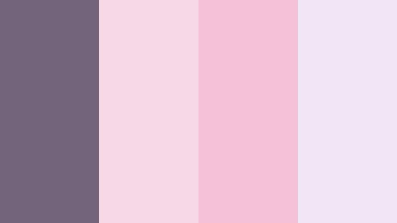 twilight blush harmony smoky lilac color palette with hex codes