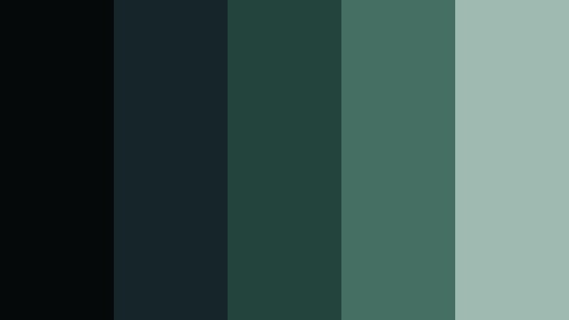 twilight canopy frame dark film green color palette with hex codes