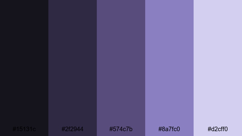 twilight chapel windows gothic color palette with hex codes