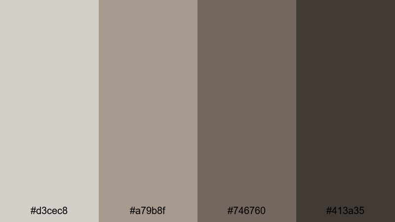 twilight editing suite gray brown color palette with hex codes