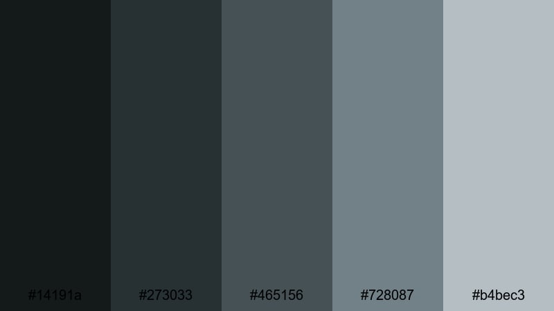 twilight forest walk blue taupe color palette with hex codes