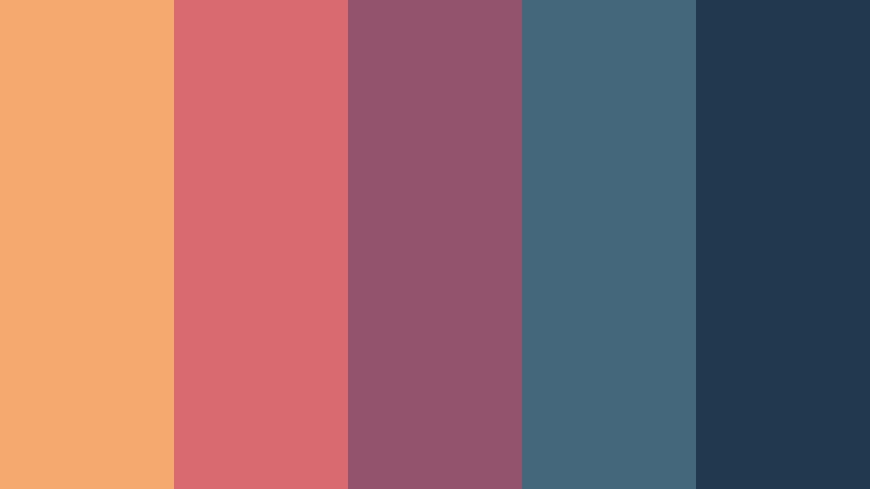 twilight lagoon sunset color color palette with hex codes