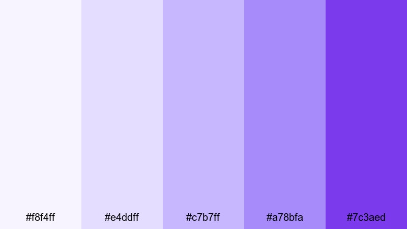 twilight lilac whisper lavender purple color palette with hex codes