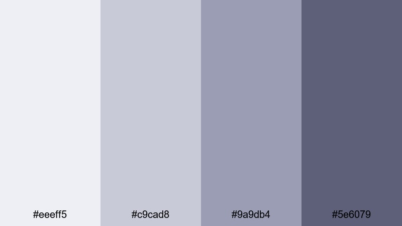 twilight mist scene muted color palette with hex codes