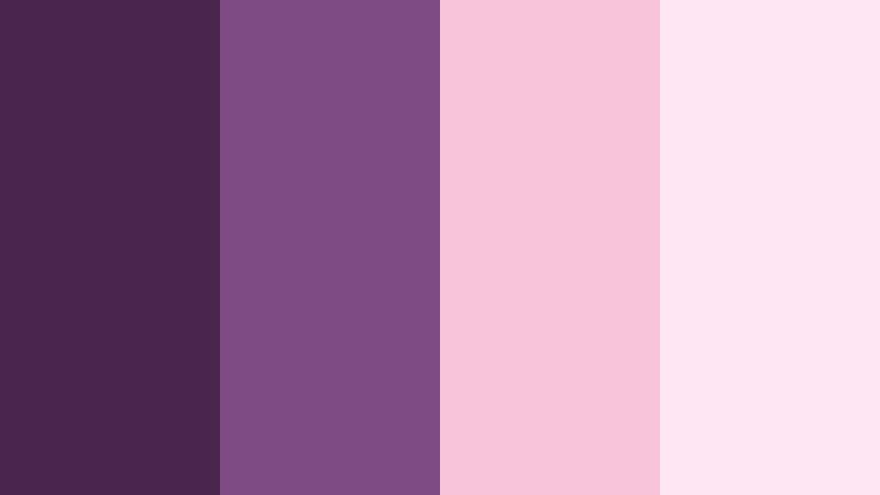 twilight orchid blush retro plum color palette with hex codes
