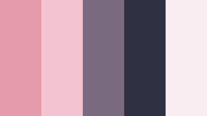twilight rose fade rose quartz color palette with hex codes