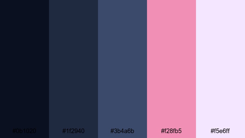 twilight scroll mood instagram color palette with hex codes