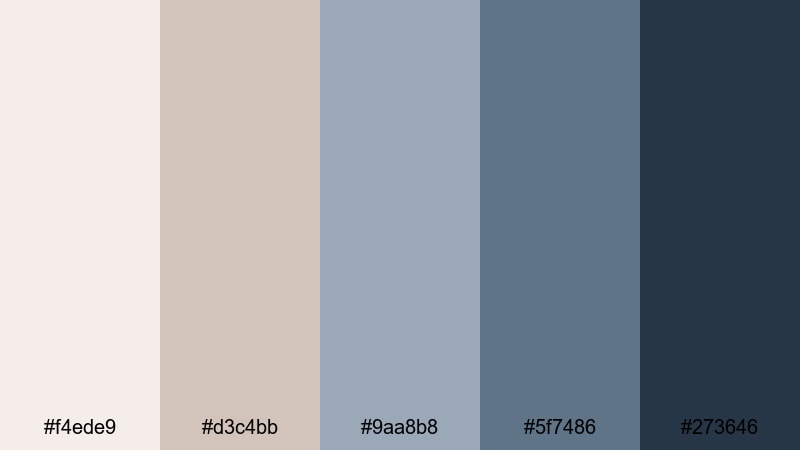 twilight tide drift beach color palette with hex codes