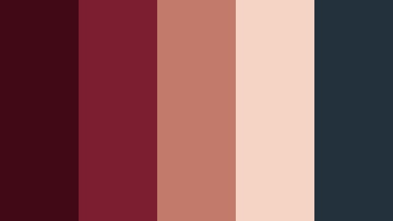twilight wine terrace midnight maroon color palette with hex codes