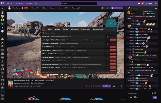 Twitch Extensions Betterttv