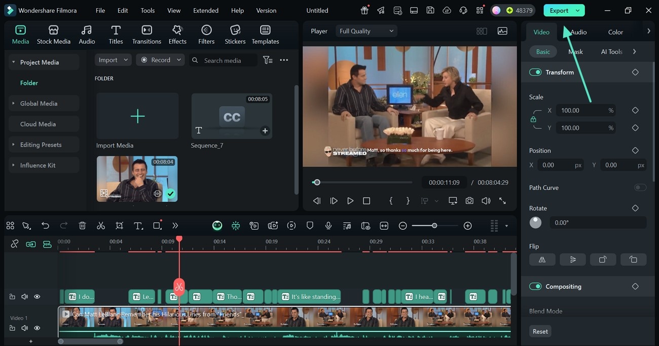 export the project