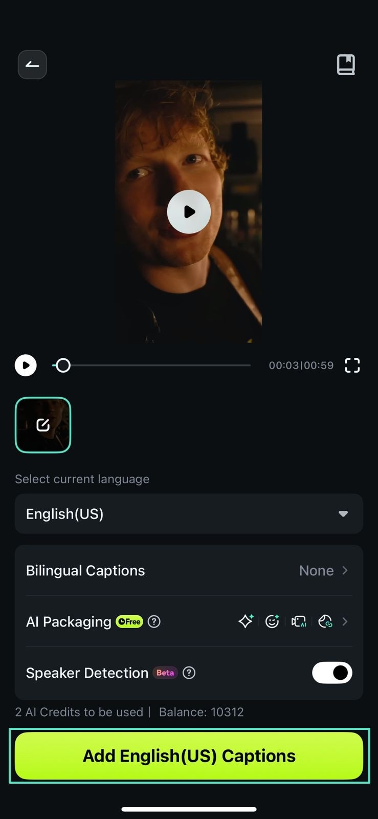 generate ai captions filmora app