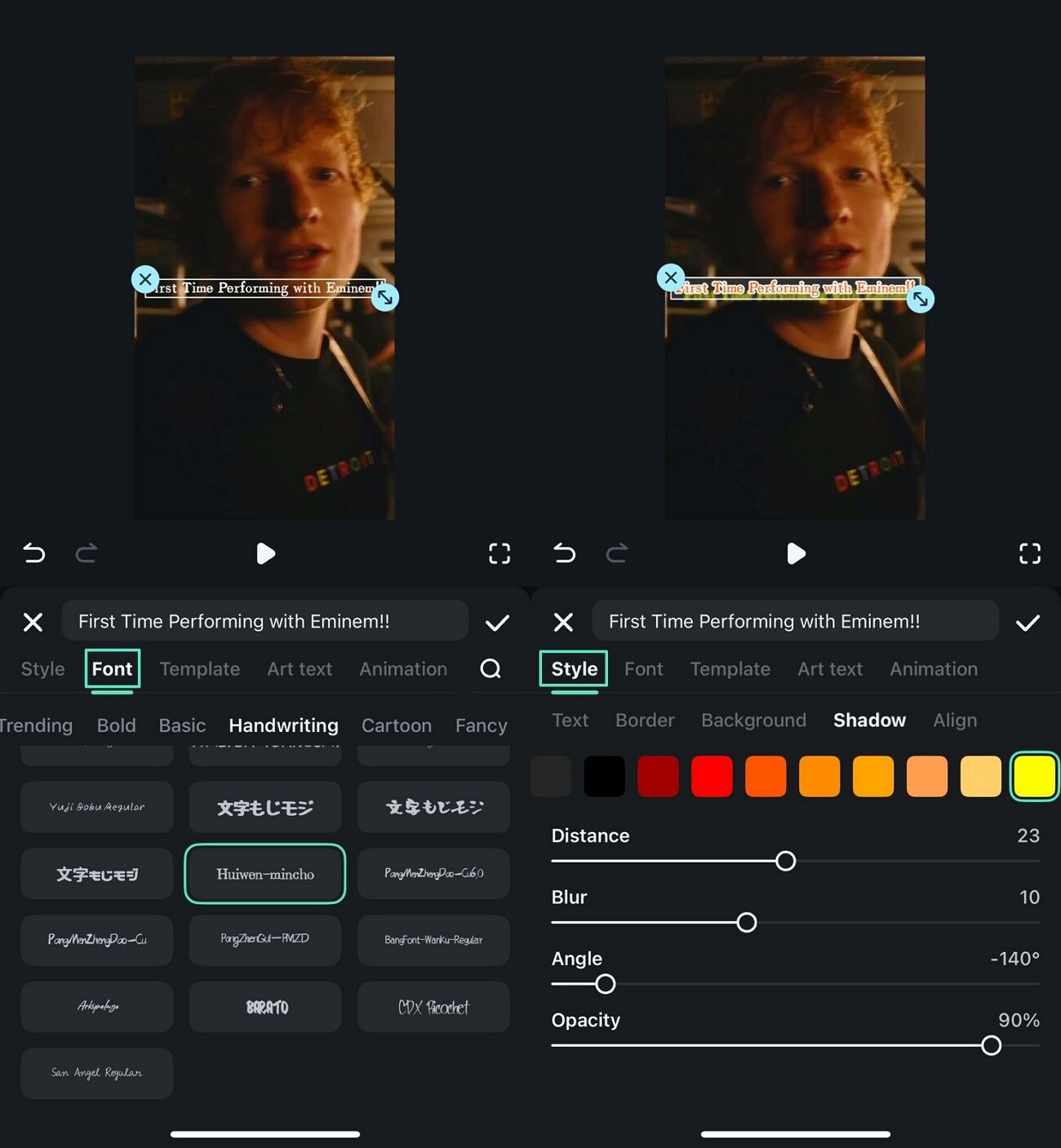 customize font settings